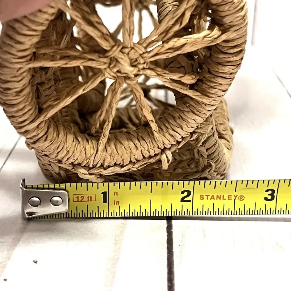 Rattan Hollow Round Wicker Woven Handbags Beach Festival Boho Grandmacore